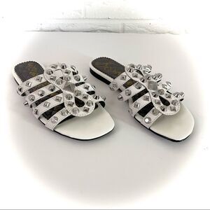 Sam Edelman Beatris White Studded Sandals Size 5.5